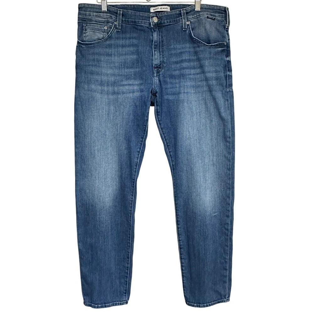 Mavi Jeans Jake Slim Leg Mens Size 38x32 Medium Wash Blue Denim‎ Casual Relaxed
